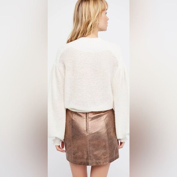 Free People Modern Femme Vegan Metallic Mini Skirt - Women’s XS - Picture 2 of 9